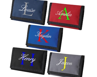 Personalised Ripper Wallet, Kids Script Colour Initial Name, Boys Pocket Money, Girls Holidays Travel, School Trip, Coin Pocket, Card Holder