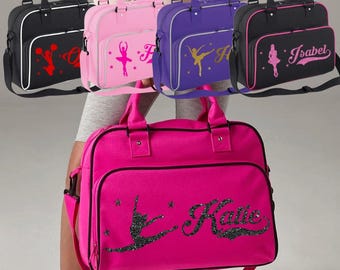 Sac de danse personnalisé pour enfants, gymnastique, paillettes pour enfants, sac à bandoulière de pom-pom girl personnalisé