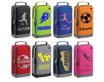 Sac à chaussures de football personnalisé | Sac à chaussures avec nom et design | Cadeau personnalisé pour enfant lui/elle | Kit de gymnastique PE | Sac de sport de football pour enfants