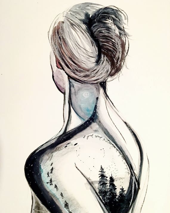 Female Figure Landscape Print 2