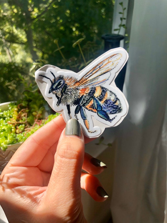 Watercolor Bee Vinyl Sticker