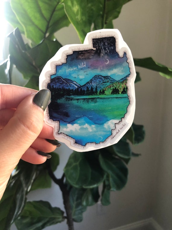 Adirondack State Park watercolor vinyl decal