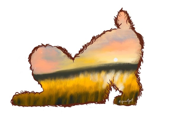 Wheaton Terrier Dog Print