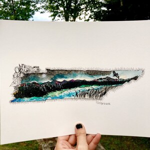Tennessee watercolor print