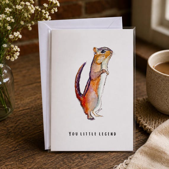 You Little Legend - Congratulations | Chipmunk Greeting Card | Funny Achievement  | Graduation Gift | Encouragement