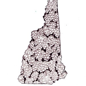 New Hampshire Hops Ink Print
