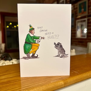 Qui a besoin d'un câlin Carte de vœux