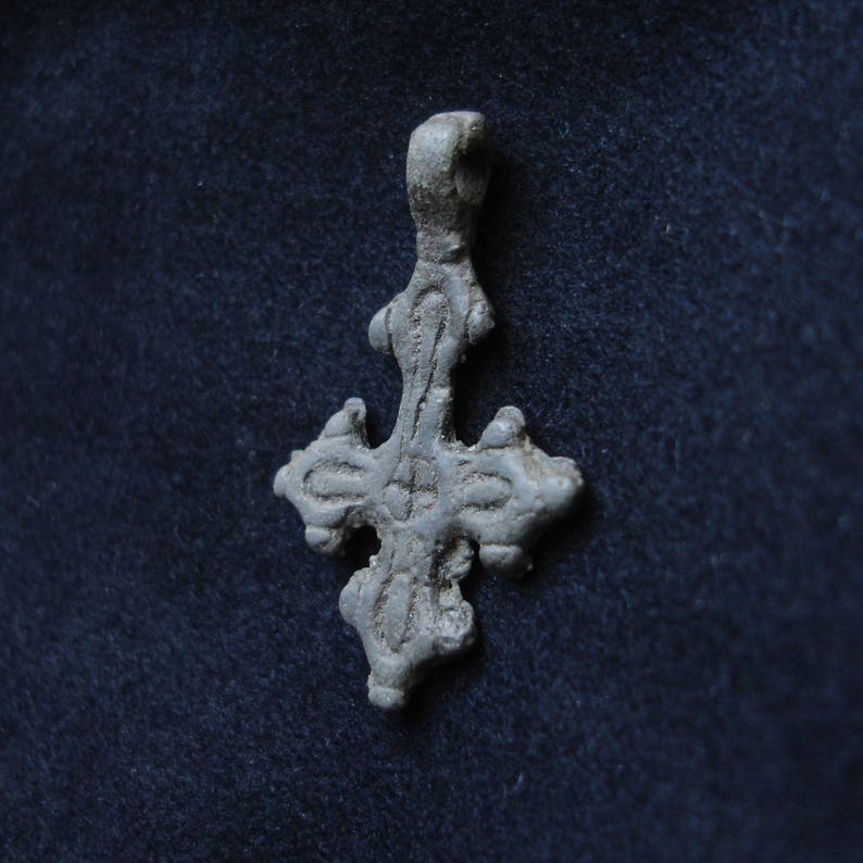 Ancient Cross Medieval Cross Ancienr byzantine bronze cross-pendant Circa: 11th Century AD Antique Jewellery Cross Necklace