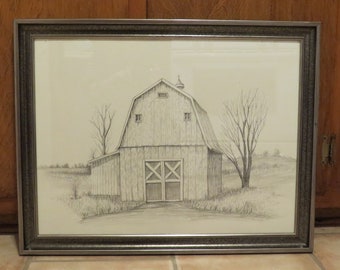Barn Drawing Print