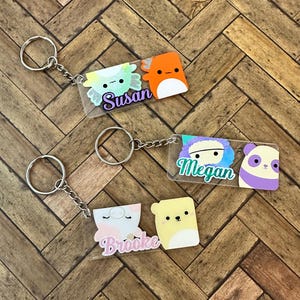 Squishmallow Customizable Name Keychain (1 pc)