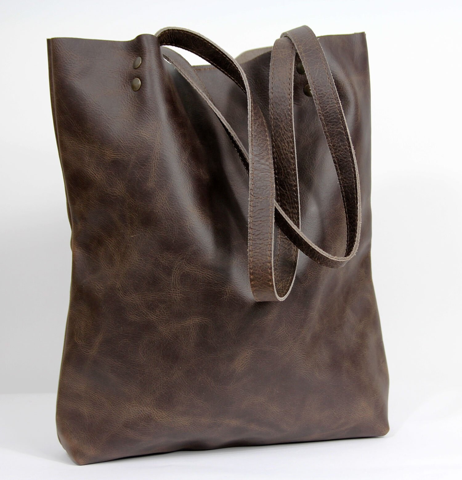 natural leather tote bag