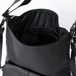 Women's Backpack, Leather Backpack, Leather Rucksack, Backpack Purse, Laptop Backpack, Leather Handbag, Black Leather Backpack, Tote Bag zdjęcie 2