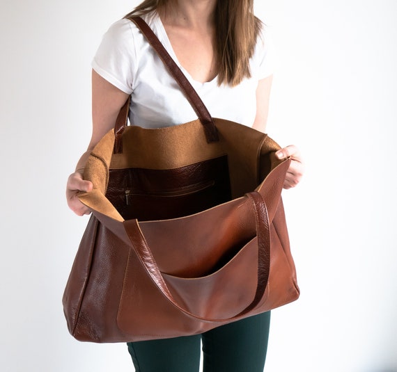 The All-Leather Tote – North End Bag Company