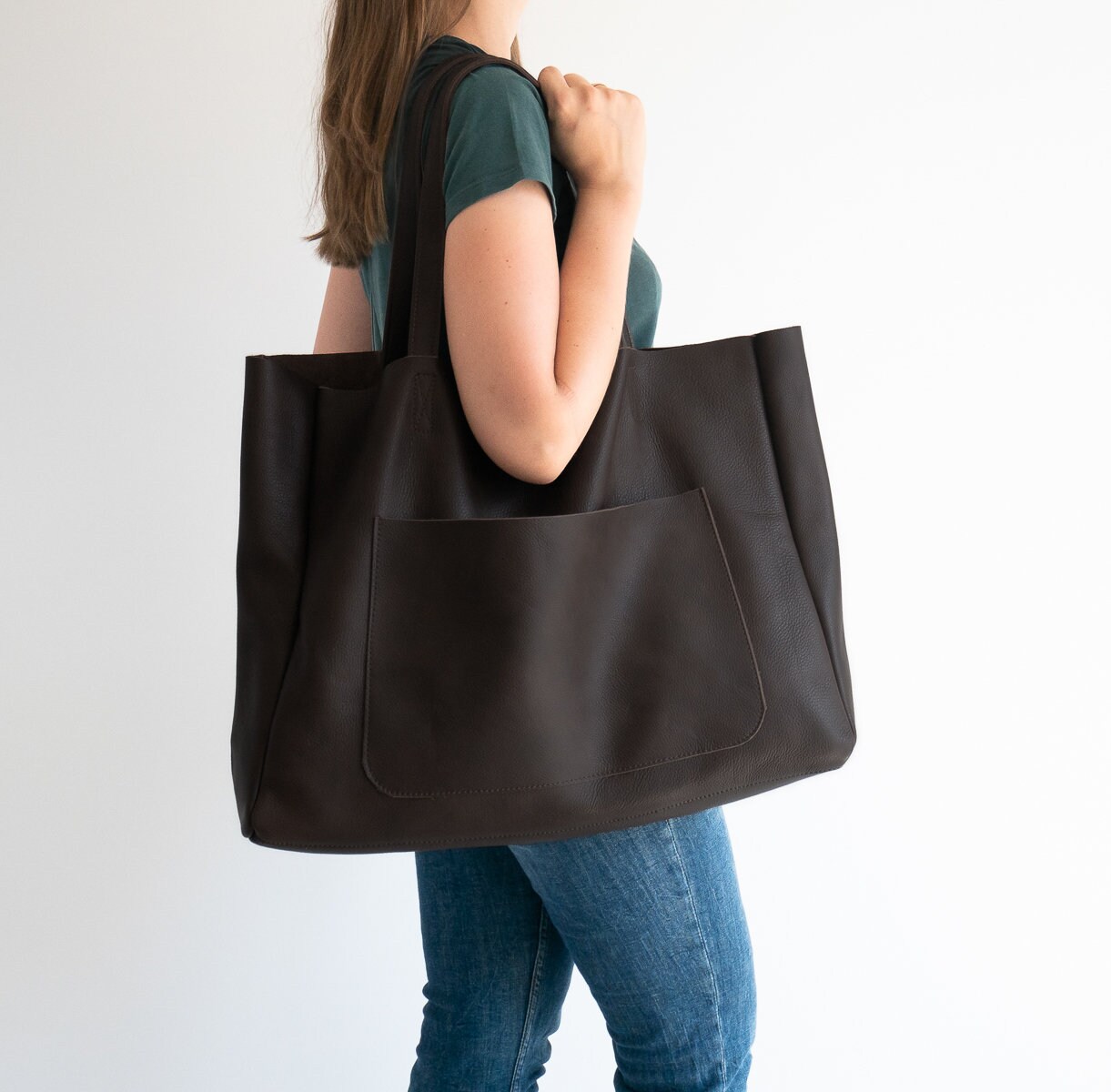 Leather Tote Bag: Brown Kodiak Tote | leather handbags by