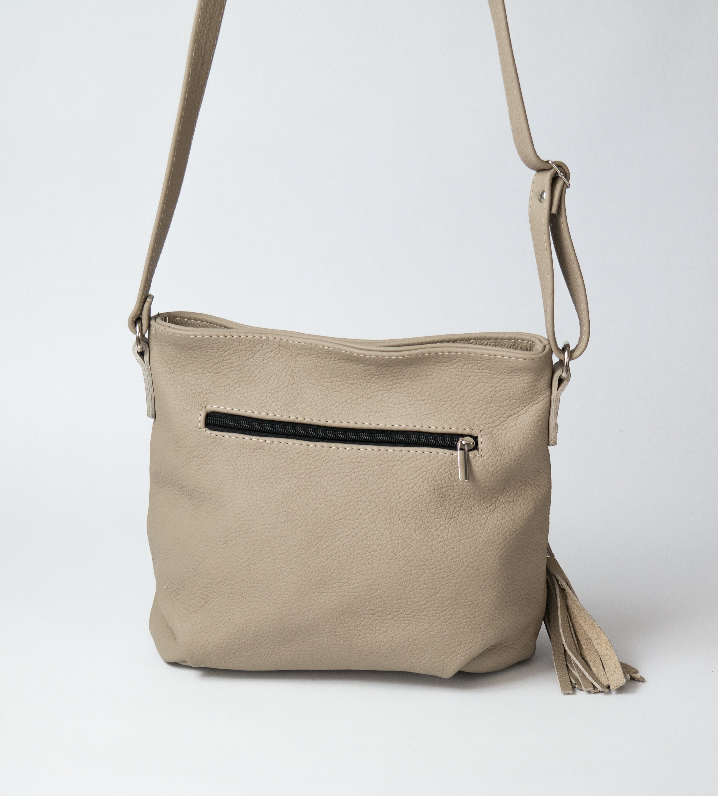 SMALL CROSSBODY Leather BAG Beige Leather Purse Crossbody Etsy