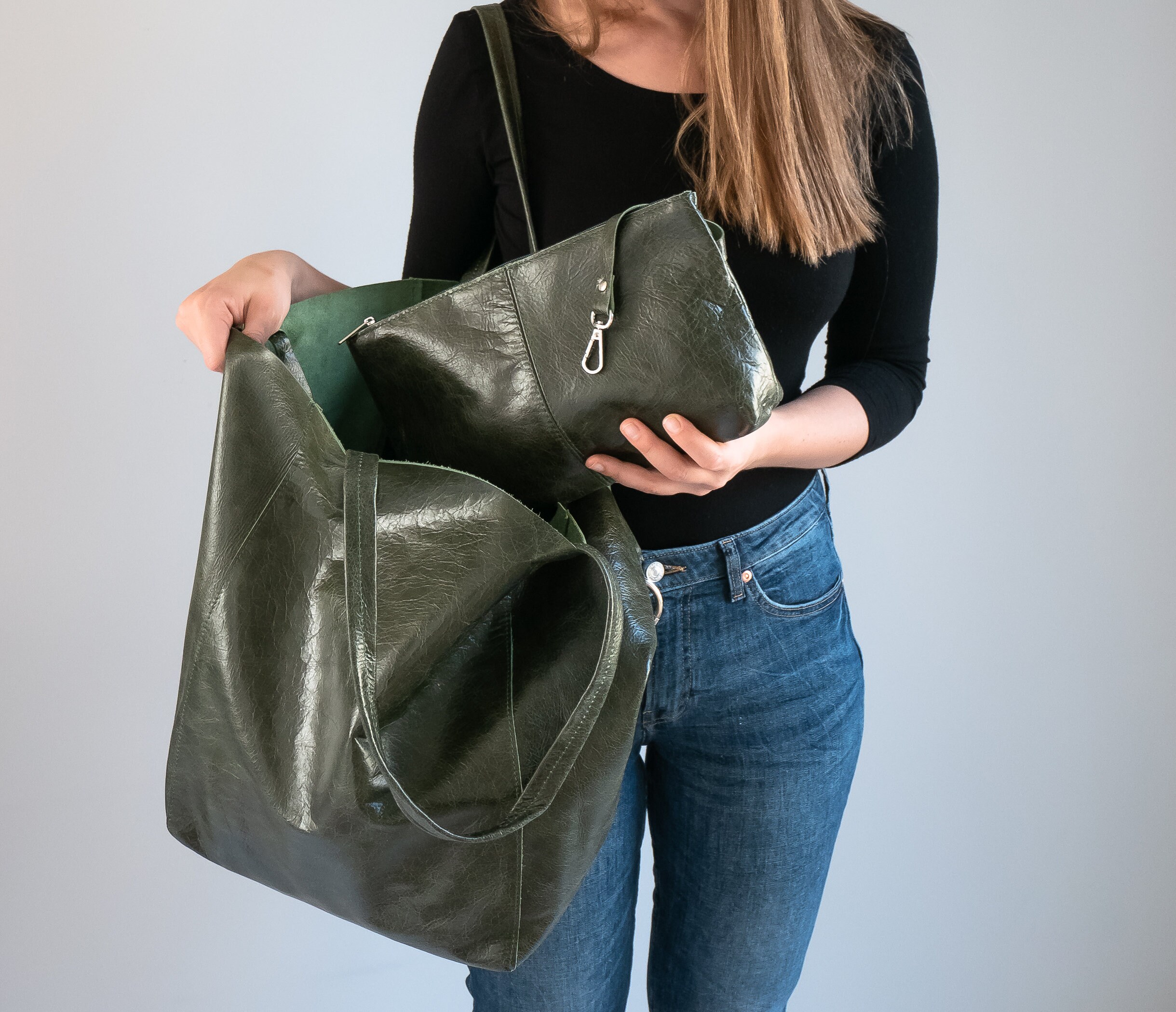 Bolso Bombonera Verde Oliva De Mango