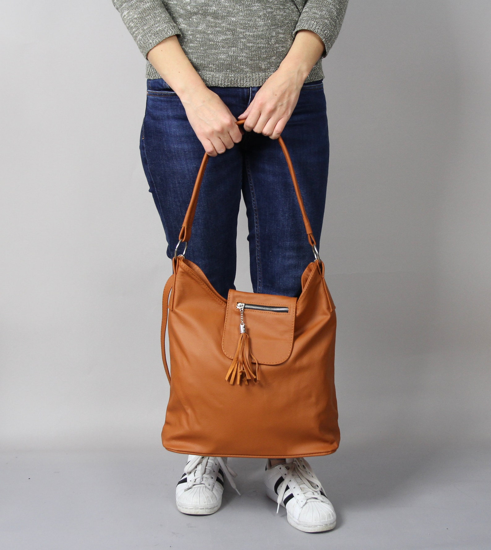 Orange Leather Purse SHOULDER BAG Large Crossbody Bag Etsy
