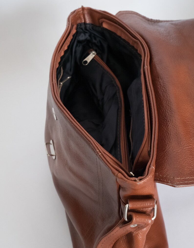 Large Messenger Bag Leather Briefcase Bag Laptop Leather Etsy