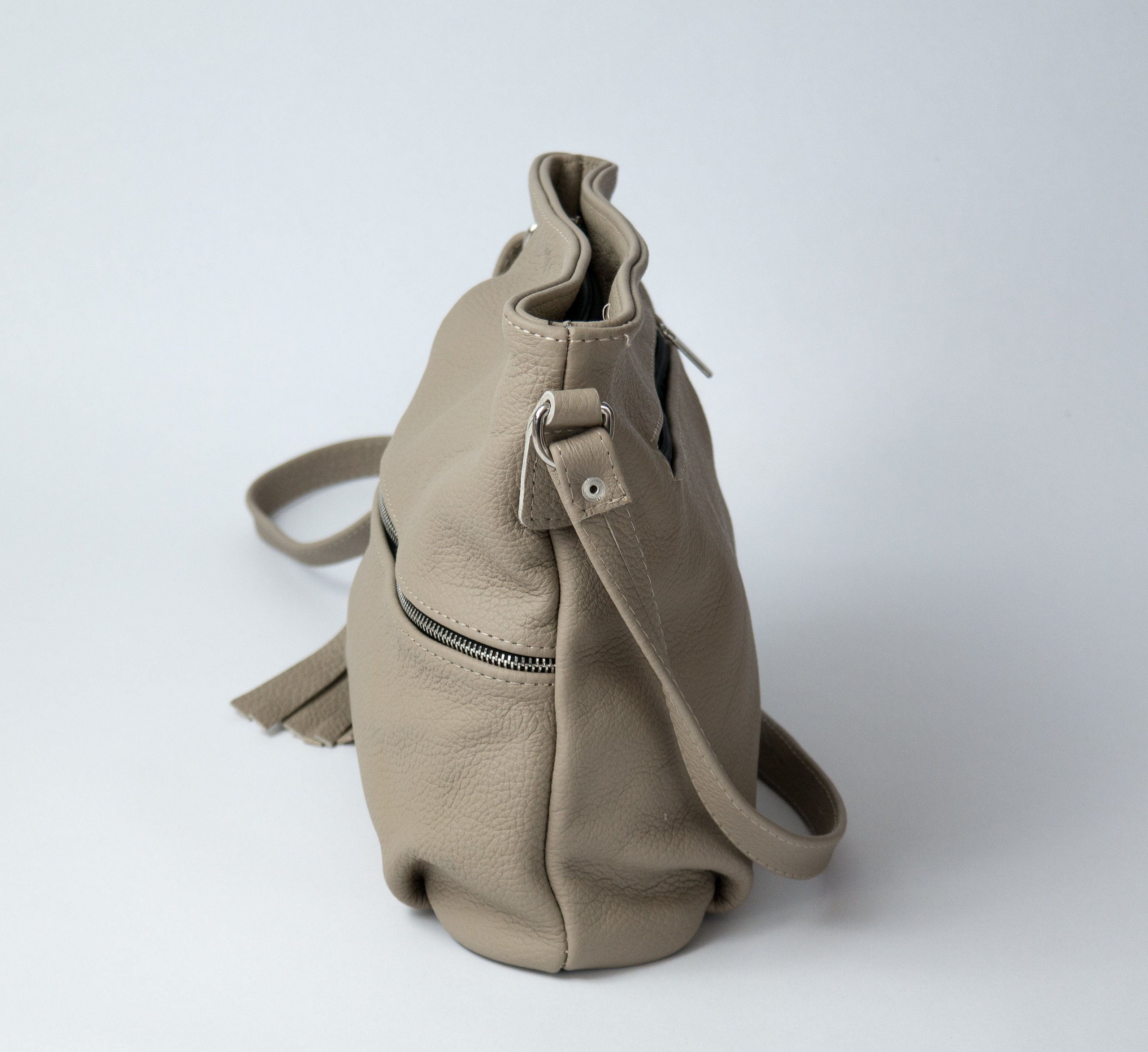 beige mini purse