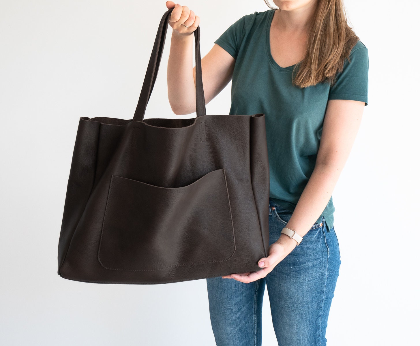 Borsa A Tracolla In Denim Marrone – 27x21x14 Cm, Tessuto Jeans Resistente, Tasche Multiple, Leggera, Per Shopping E Viaggio, Stile Vintage E Pratico