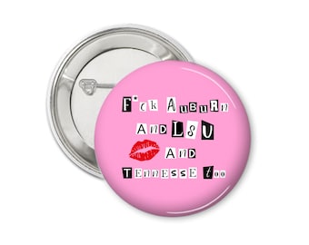 Livre Bama Burn | Mean Girls inspiré Gameday Badge | Épinglette de l'esprit du football de l'Alabama | Délice du Dixieland
