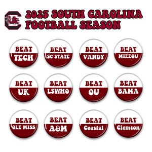 2025 USC South Carolina BEAT OPPONENT Buttons