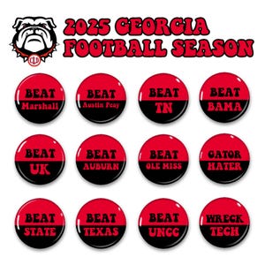 2025 UGA BEAT OPPONENT Buttons