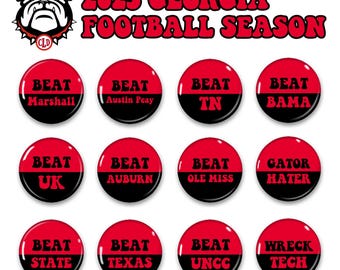 2025 UGA BEAT OPPONENT Buttons