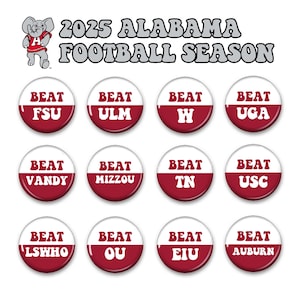 2025 BAMA BEAT OPPONENT Buttons