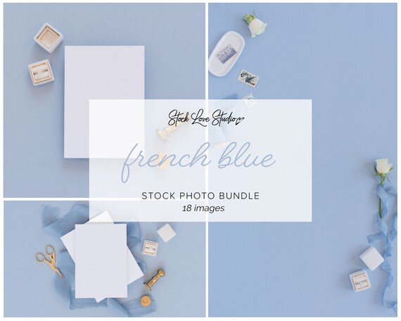 Stationery Mockup Bundle French Blue Stationery Product