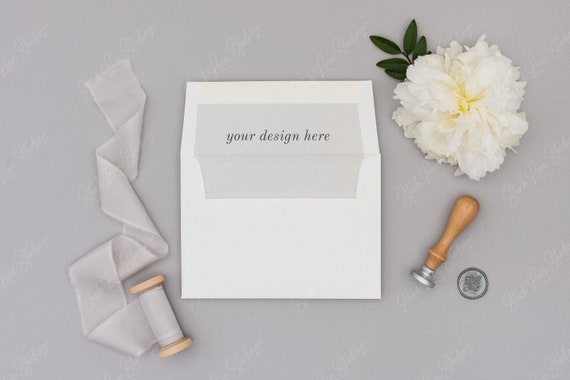 Stationery Mockup Wedding Invitation Mockup Envelope Liner