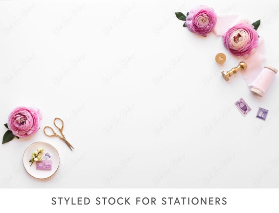 Pink Wedding Mockup Styled Stock Photography Stationery