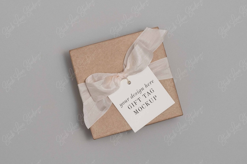 Download Square Gift Tag Mockup Thank You Tag Mockup Wedding Favor ...