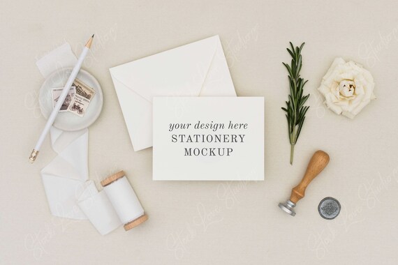 Download Stationery Mockup Notecard Mockup Thank You Note Mockup Etsy