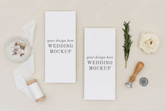 Program Mockup Stationery Mockup Wedding Menu Mockup Etsy
