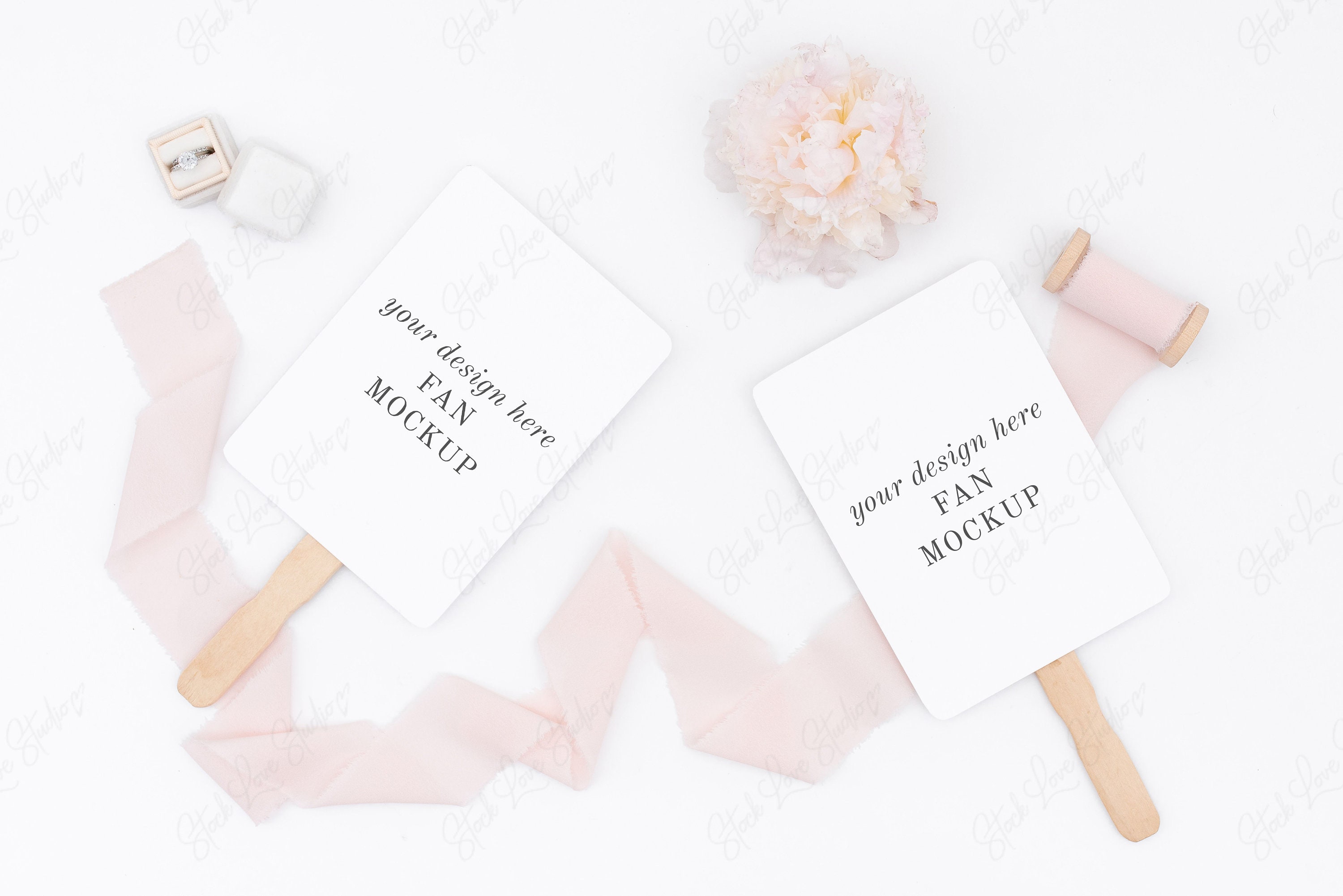 Download Fan Mockup Wedding Program Mockup Wedding Mockup Program Etsy