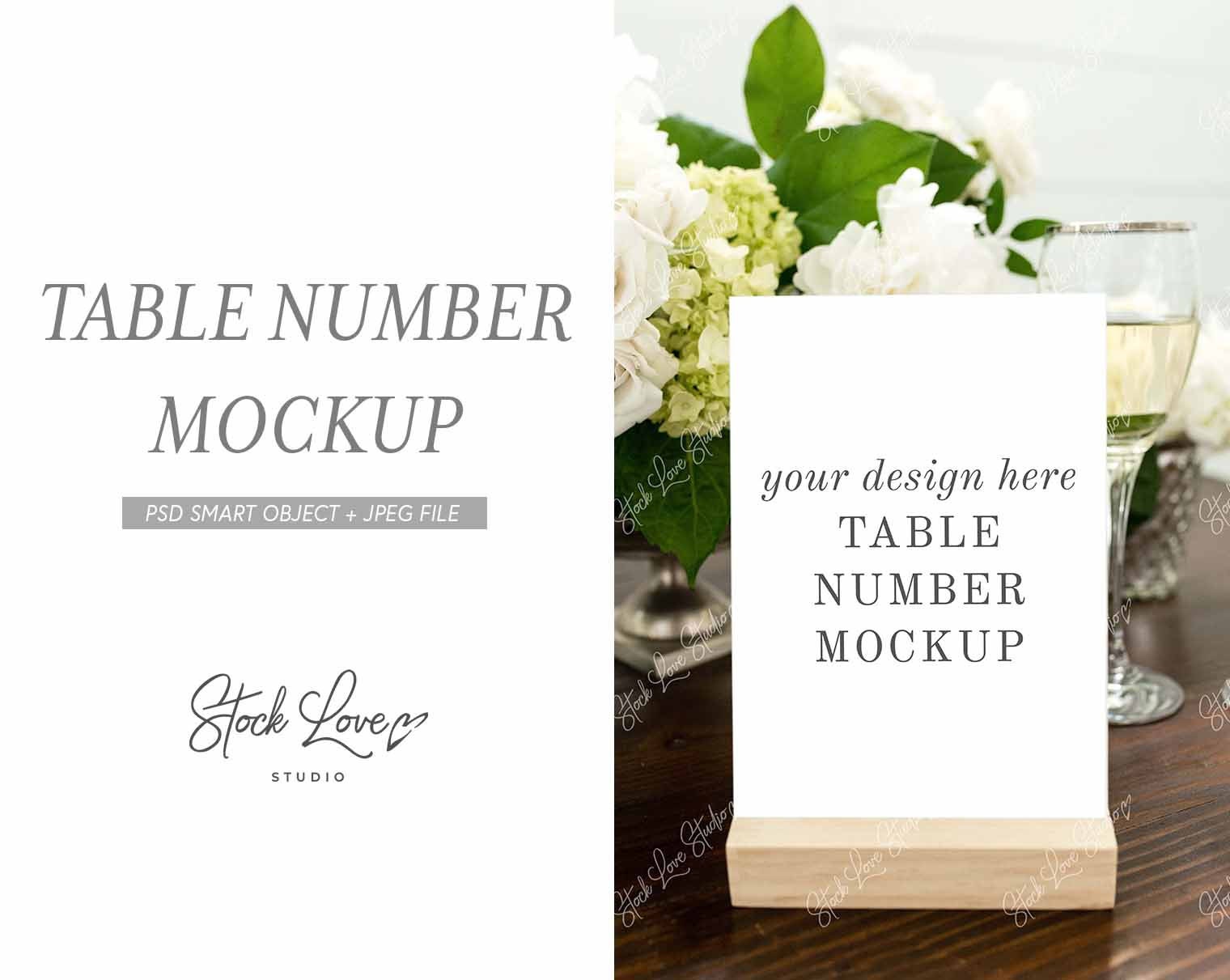 Download Table Number Mockup Wedding Mockup Wedding Sign Mockup Etsy