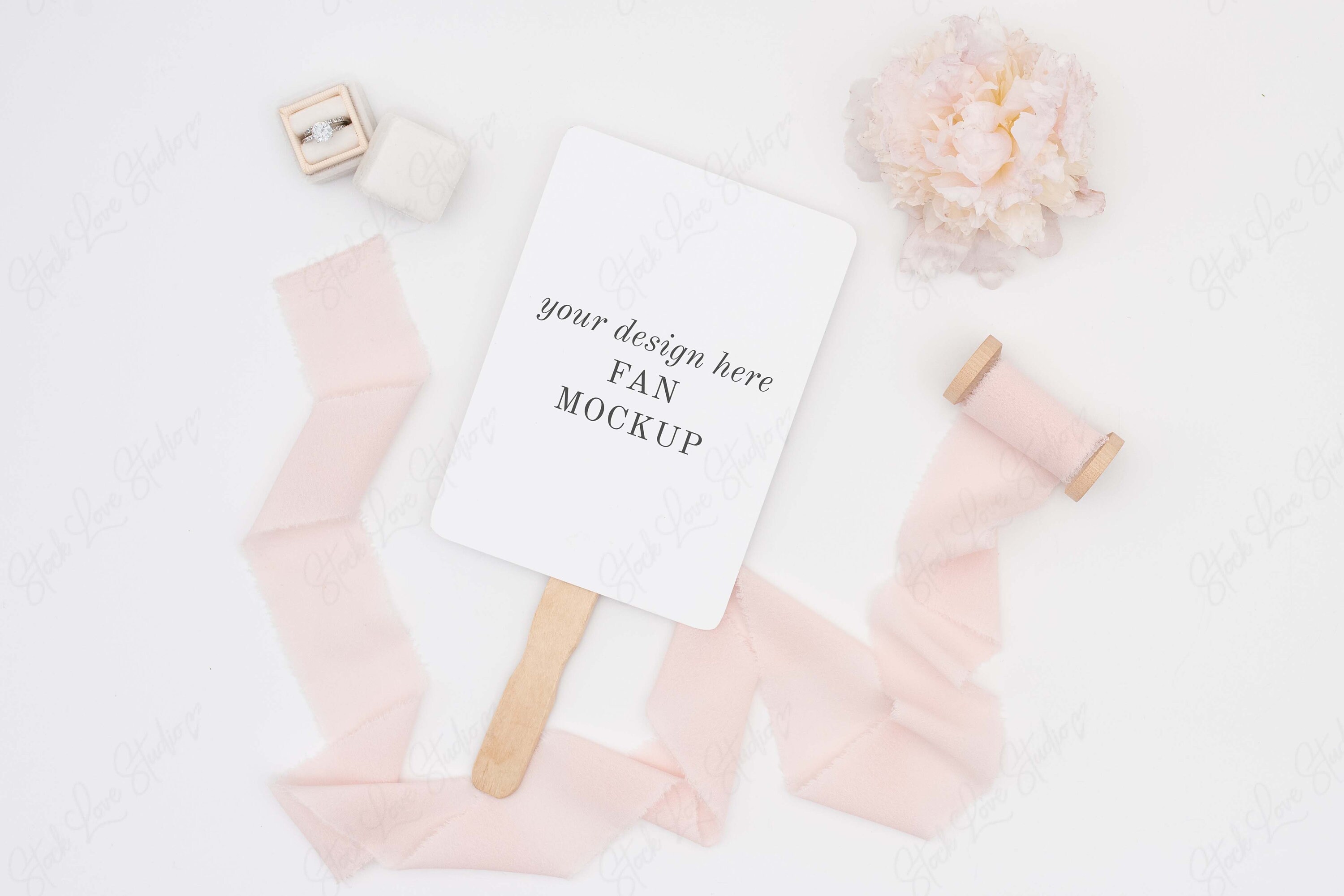 Download Fan Mockup Wedding Program Mockup Wedding Mockup Program Etsy