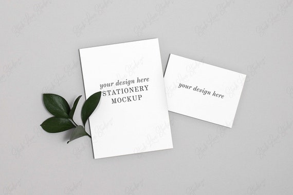 Simple Stationery Mockup Card Mockup Wedding Invitation Etsy