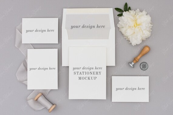 Download Stationery Mockup Wedding Invitation Mockup Wedding Mockup Etsy PSD Mockup Templates