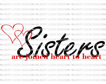 Sisters are joined heart to heart