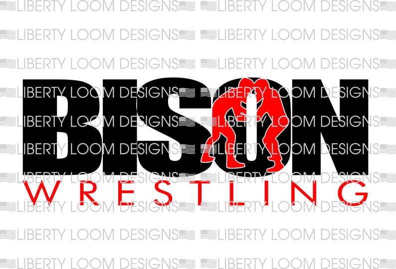 Bison Wrestling Knockout Etsy