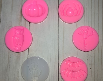 HALLOWEEN BEST MOLD, Bat Mold, Clay Silicon Theme Hand Crab Owl Mold, 6 Pcs Halloween Charm Mold Gift