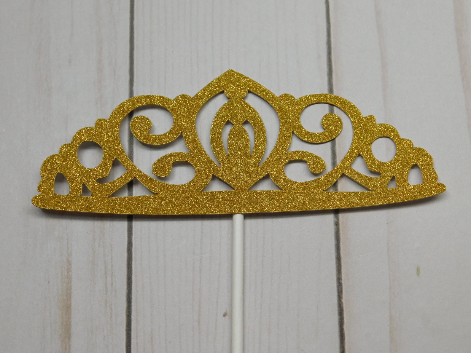Princess Crown Cake Topper Gold Glitter Cake Topper Cake - Etsy