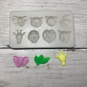 8 pc. Safari Animals Silicone Mold