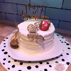 Happy Birthday Cake Topper, Acrylic Happy Birthday Topper