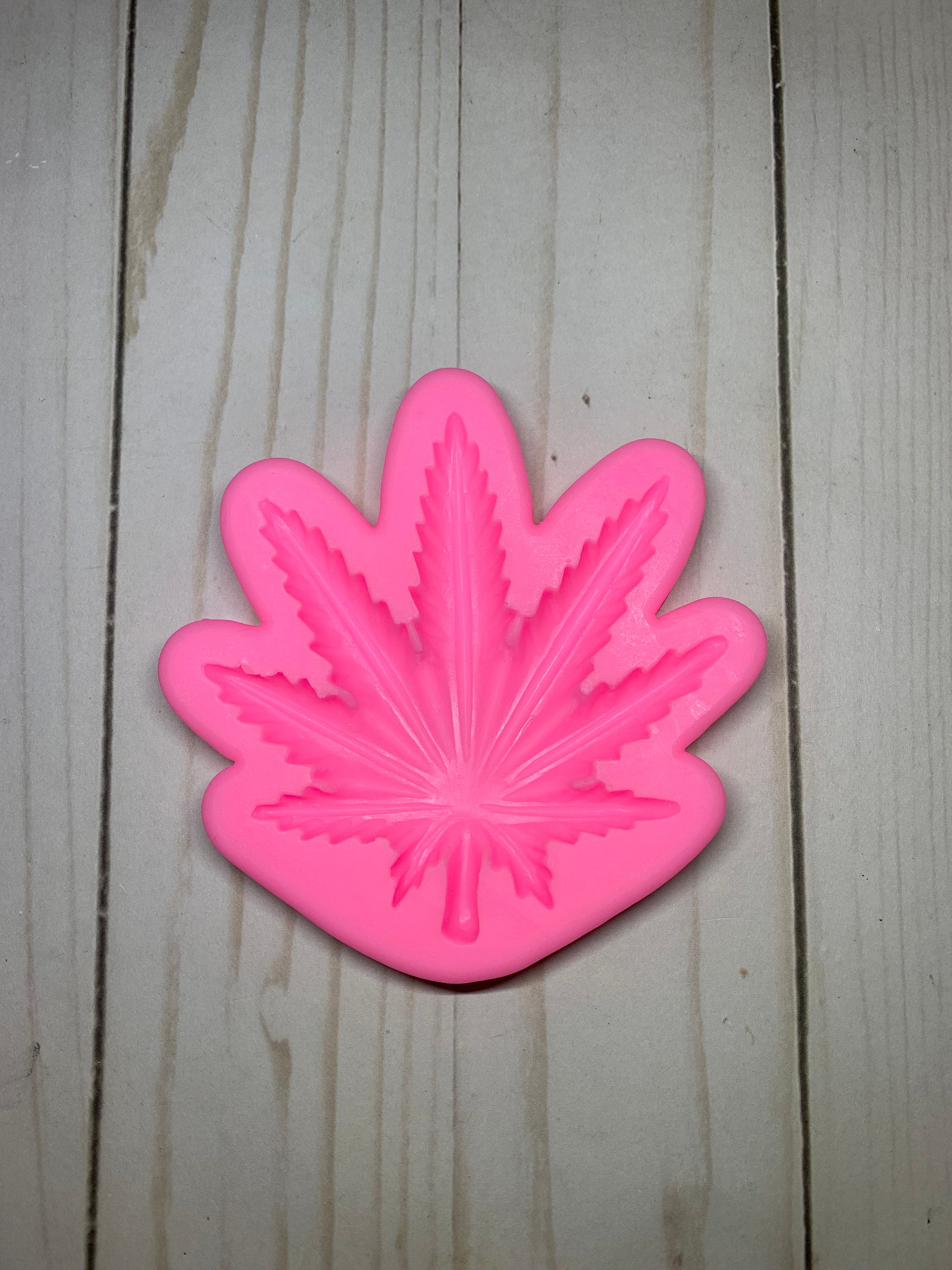 Marijuana Edibles Pot Leaf Silicone Mold for Gummies Candy Chocolate 420  THC Symbol DIY Kit Bottle Shape 4 Tray Molds 