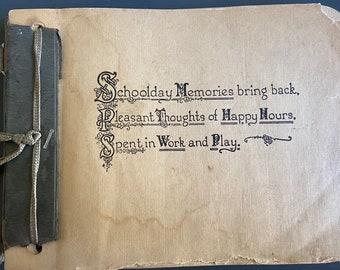 Vintage School Memories Autograph Book