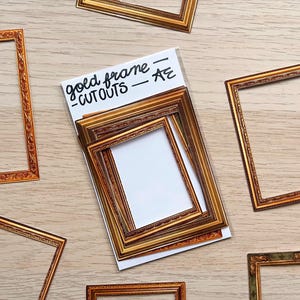 Gold Frames Cutouts, Photo Frames, Stationery