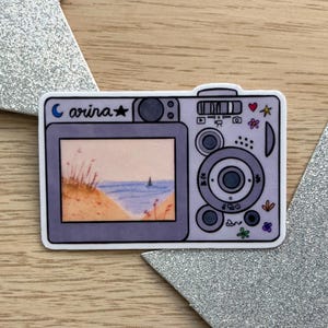Adesivo Digi Cam, Adesivo per bottiglia d'acqua, Adesivo per laptop, Adesivo impermeabile, Adesivo Pinterest